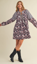 Load image into Gallery viewer, Eggplant Contrasting Mini Dress
