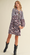 Load image into Gallery viewer, Eggplant Contrasting Mini Dress
