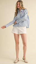 Load image into Gallery viewer, Blue Striped Button Down
