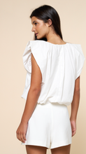 Load image into Gallery viewer, Cap Sleeve Bubble Hem Blouse
