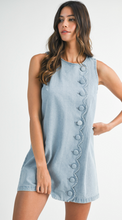 Load image into Gallery viewer, Scalloped Chambray Mini Dress
