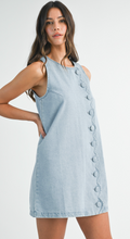 Load image into Gallery viewer, Scalloped Chambray Mini Dress
