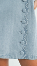 Load image into Gallery viewer, Scalloped Chambray Mini Dress
