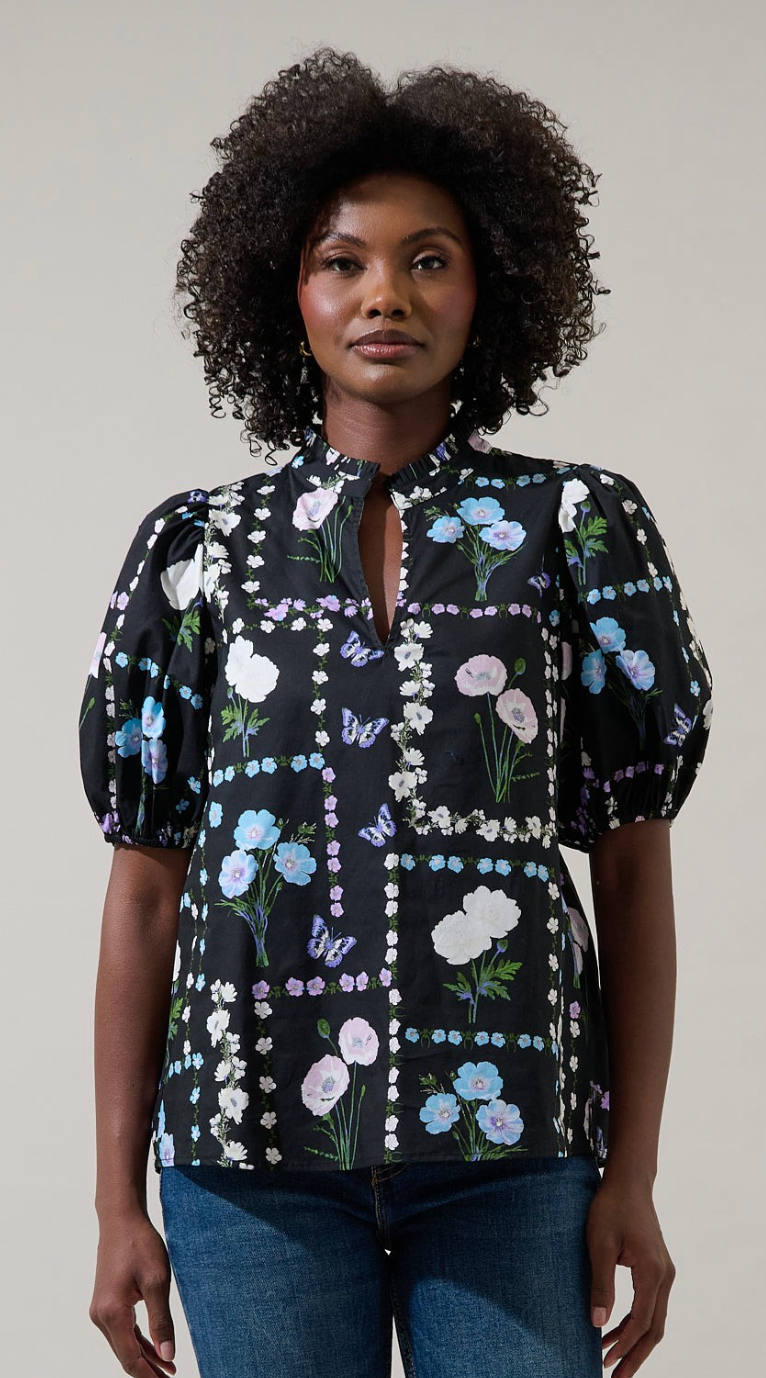 Daly Split Neck Blouse – Hampton Point