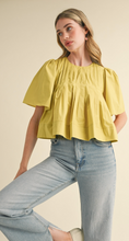 Load image into Gallery viewer, Lime Pleated Blouse
