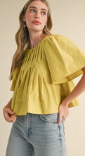 Load image into Gallery viewer, Lime Pleated Blouse
