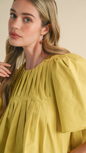 Load image into Gallery viewer, Lime Pleated Blouse
