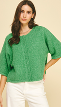 Load image into Gallery viewer, Button Down Short Sleeve Sweater
