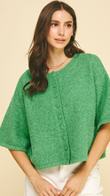 Load image into Gallery viewer, Button Down Short Sleeve Sweater
