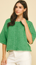 Load image into Gallery viewer, Button Down Short Sleeve Sweater
