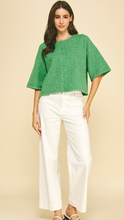 Load image into Gallery viewer, Button Down Short Sleeve Sweater
