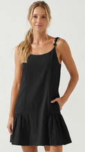 Load image into Gallery viewer, Black Button Strap Mini Dress
