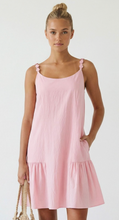 Load image into Gallery viewer, Black Button Strap Mini Dress
