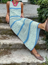 Load image into Gallery viewer, Blue on Blue Crochet Cover Up

