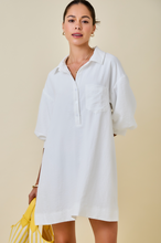 Load image into Gallery viewer, White Linen Shirt Dress

