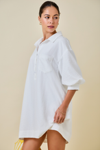 Load image into Gallery viewer, White Linen Shirt Dress
