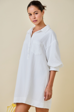 Load image into Gallery viewer, White Linen Shirt Dress
