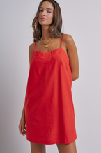 Load image into Gallery viewer, Red Linen Slip Dress
