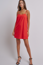 Load image into Gallery viewer, Red Linen Slip Dress
