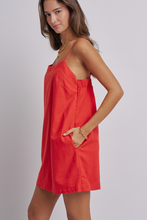 Load image into Gallery viewer, Red Linen Slip Dress
