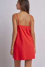 Load image into Gallery viewer, Red Linen Slip Dress
