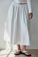 Load image into Gallery viewer, White Cotton Maxi Skirt
