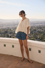 Load image into Gallery viewer, Eyelet Oversized Blouse
