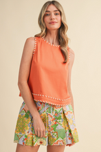 Load image into Gallery viewer, Woven Hem Shell Blouse
