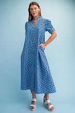 Load image into Gallery viewer, Indigo Block Print Maxi Dress
