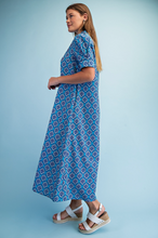 Load image into Gallery viewer, Indigo Block Print Maxi Dress
