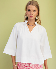 Load image into Gallery viewer, Ruffle Neck White Blouse
