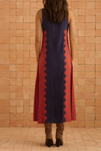 Load image into Gallery viewer, Navy and Orange Color Block Maxi
