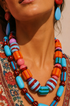 Load image into Gallery viewer, Geometric Colorful Layered Necklace
