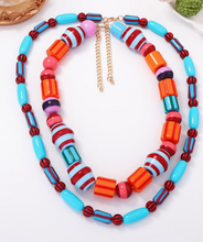 Load image into Gallery viewer, Geometric Colorful Layered Necklace
