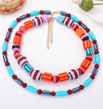 Load image into Gallery viewer, Geometric Colorful Layered Necklace
