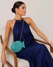Load image into Gallery viewer, Blue Whicker Fish Clutch
