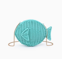 Load image into Gallery viewer, Blue Whicker Fish Clutch
