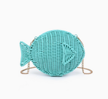 Load image into Gallery viewer, Blue Whicker Fish Clutch
