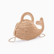 Load image into Gallery viewer, Beige Whicker Whale Clutch

