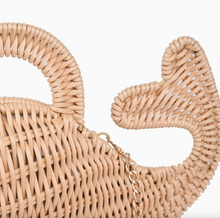 Load image into Gallery viewer, Beige Whicker Whale Clutch
