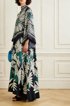Load image into Gallery viewer, Black and Turquoise Caftan
