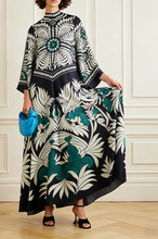 Load image into Gallery viewer, Black and Turquoise Caftan
