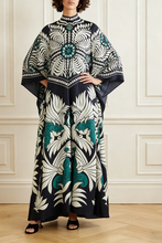 Load image into Gallery viewer, Black and Turquoise Caftan
