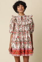 Load image into Gallery viewer, Ruffle Bodice Floral Mini Dress
