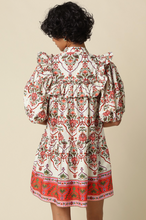 Load image into Gallery viewer, Ruffle Bodice Floral Mini Dress
