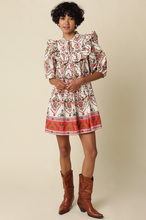 Load image into Gallery viewer, Ruffle Bodice Floral Mini Dress
