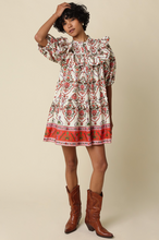 Load image into Gallery viewer, Ruffle Bodice Floral Mini Dress
