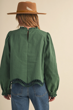 Load image into Gallery viewer, Scalloped and Die Cut Hem Blouse
