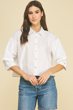 Load image into Gallery viewer, Tucked Sleeve Button Down
