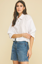 Load image into Gallery viewer, Tucked Sleeve Button Down
